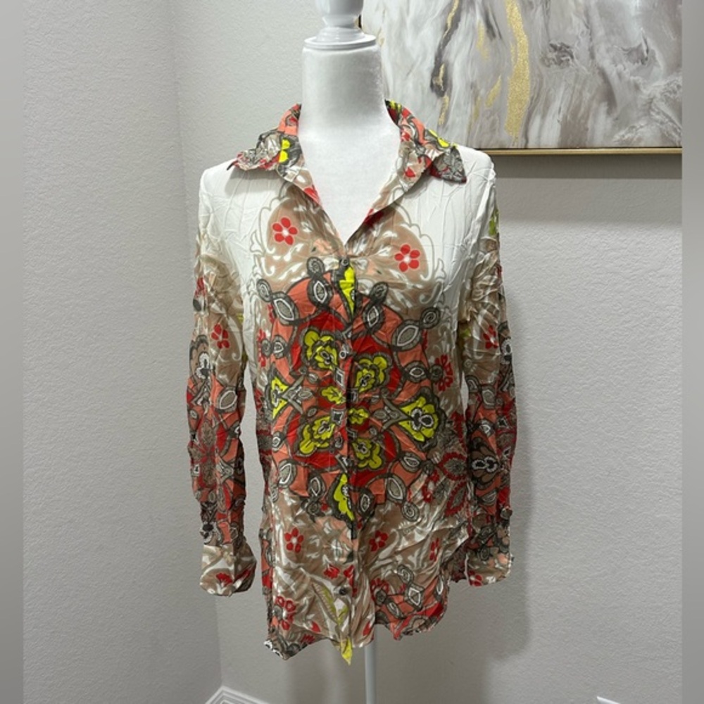 Alexis 100% Silk Button Down Shirt